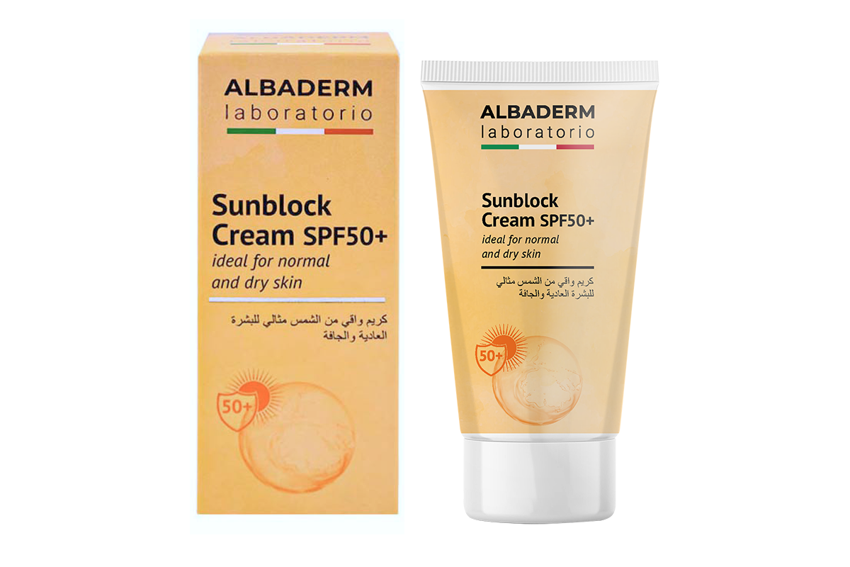 Sunblock Cream SPF50 For Normal and Dry skin - Albaderm
